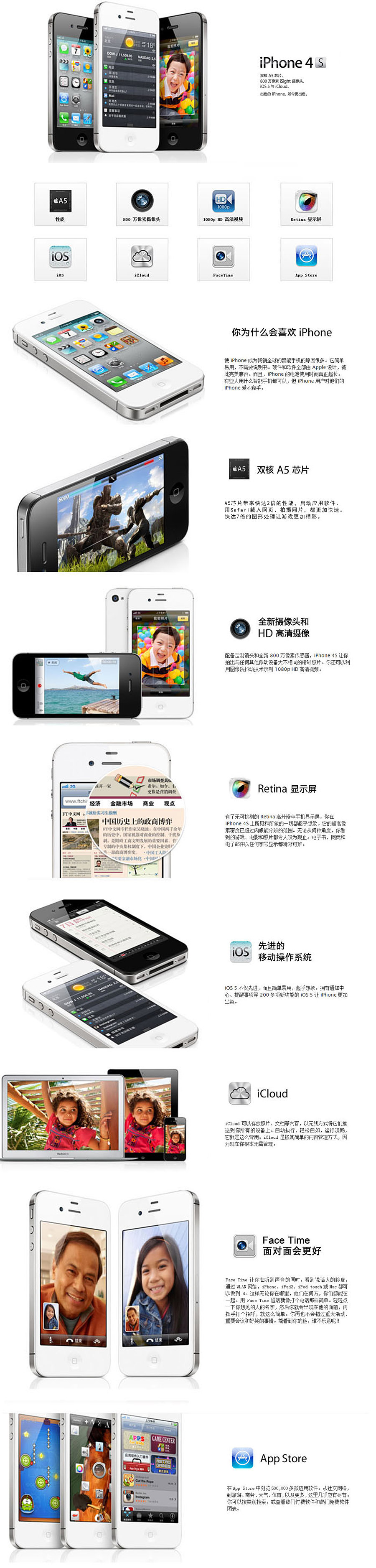 iphone4s 8g手机详情